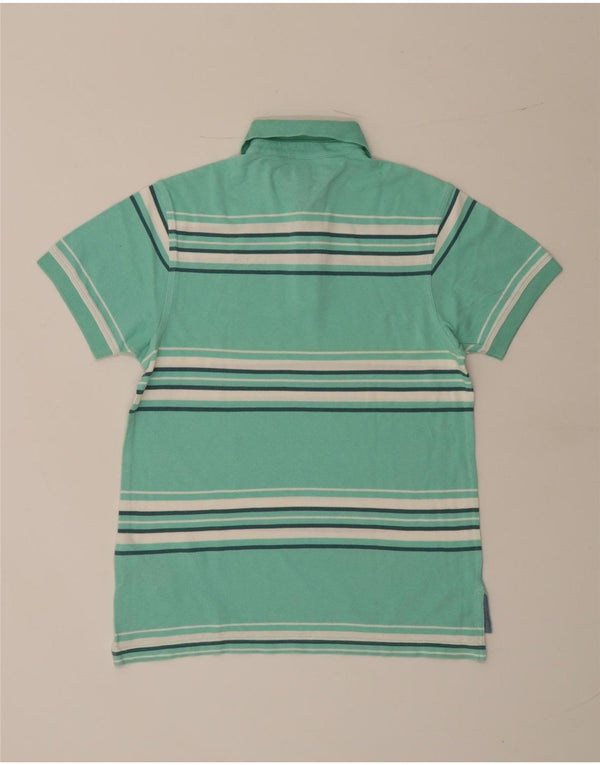 Polo Tommy Hilfiger Hombre XS Algodón A Rayas Turquesa