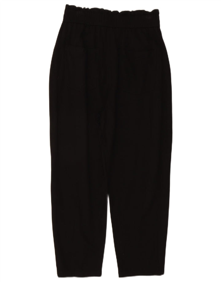 Zara Mujer Pantalones Cortos Pegged Medium W28 L23 Viscosa Negra