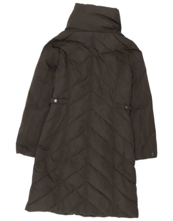 Monsoon Abrigo Largo Acolchado para Mujer UK 40 Small Poliéster Negro