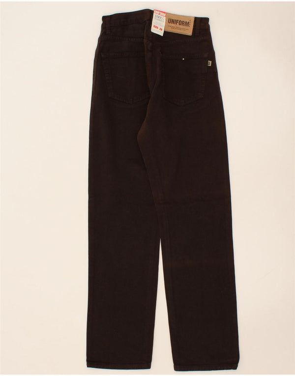 UNIFORM Womens High Waist Straight Jeans W26 L29  Brown Cotton