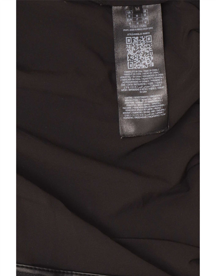 Guess Chaqueta acolchada de piel sintética para hombre EU 48 Mediana Poliuretano negro