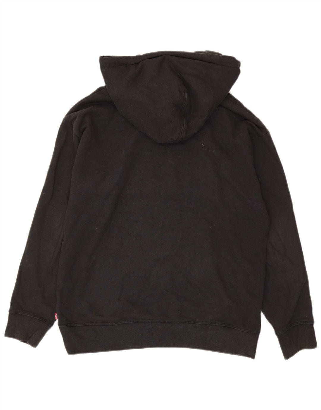 Levi's Jersey con capucha extragrande y gráfico para hombre, talla pequeña, negro