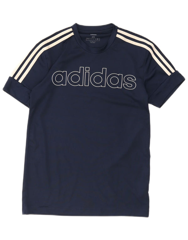 Adidas Mens Climalite Graphic Camiseta Top XS Azul Marino Poliéster