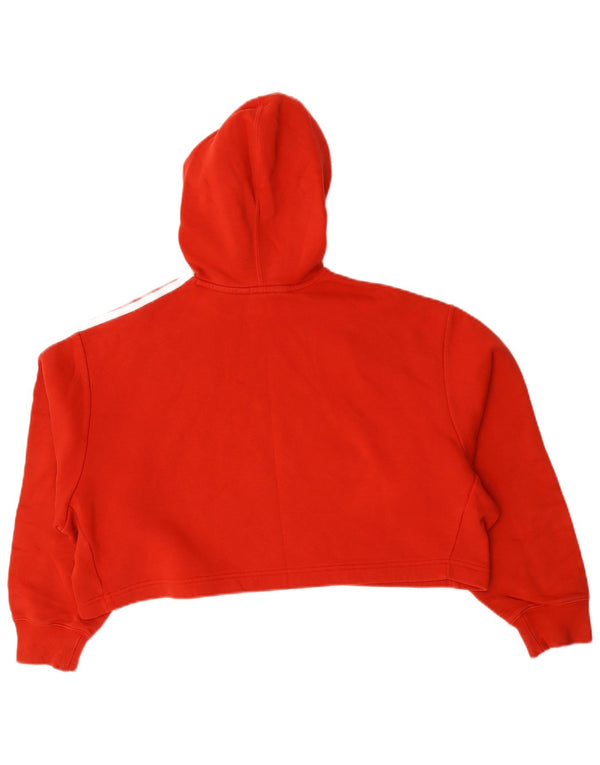 Adidas - Sudadera con capucha para mujer, talla grande, color rojo, algodón, talla 10