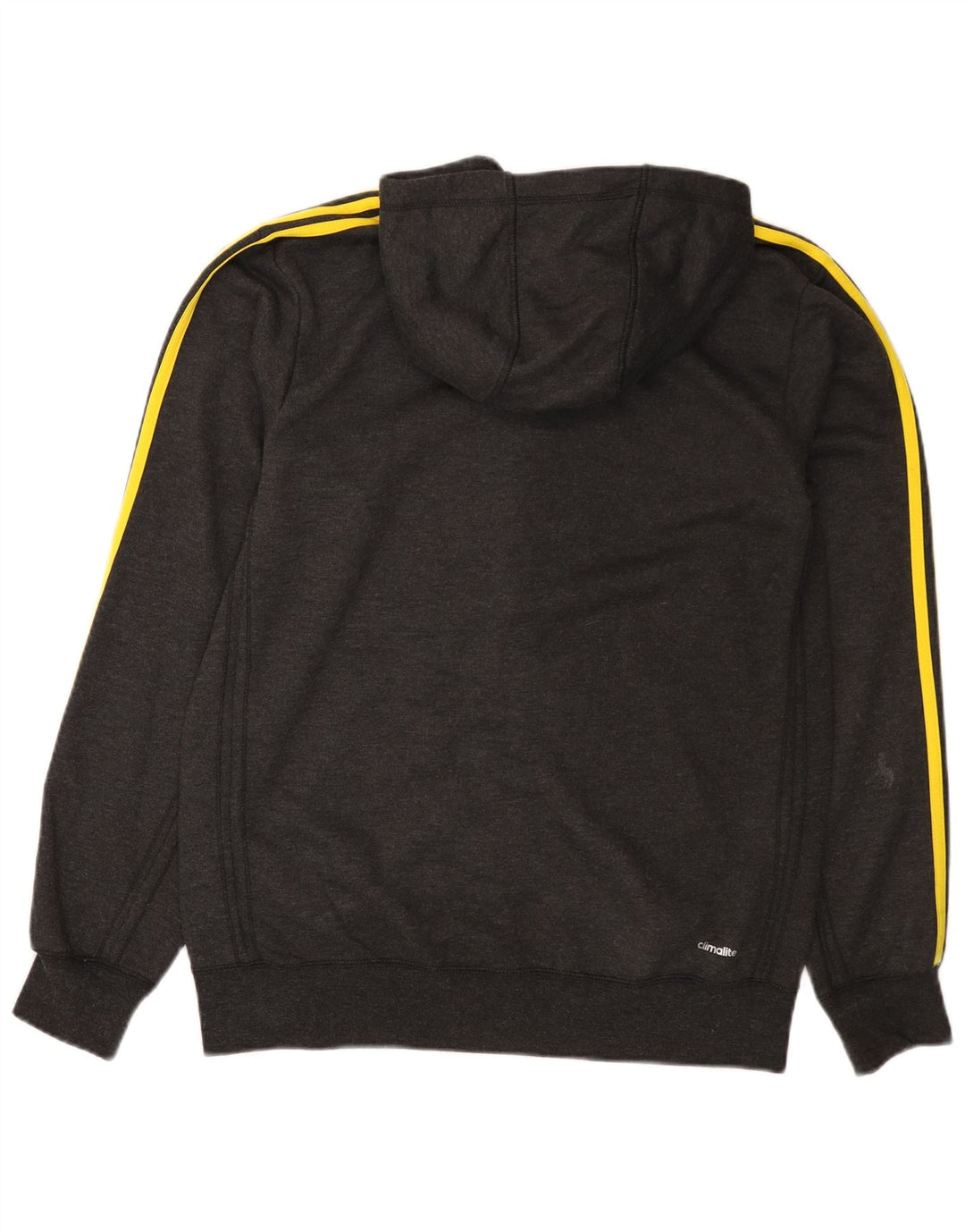 Adidas - Sudadera con capucha y cremallera para hombre, poliéster gris grande