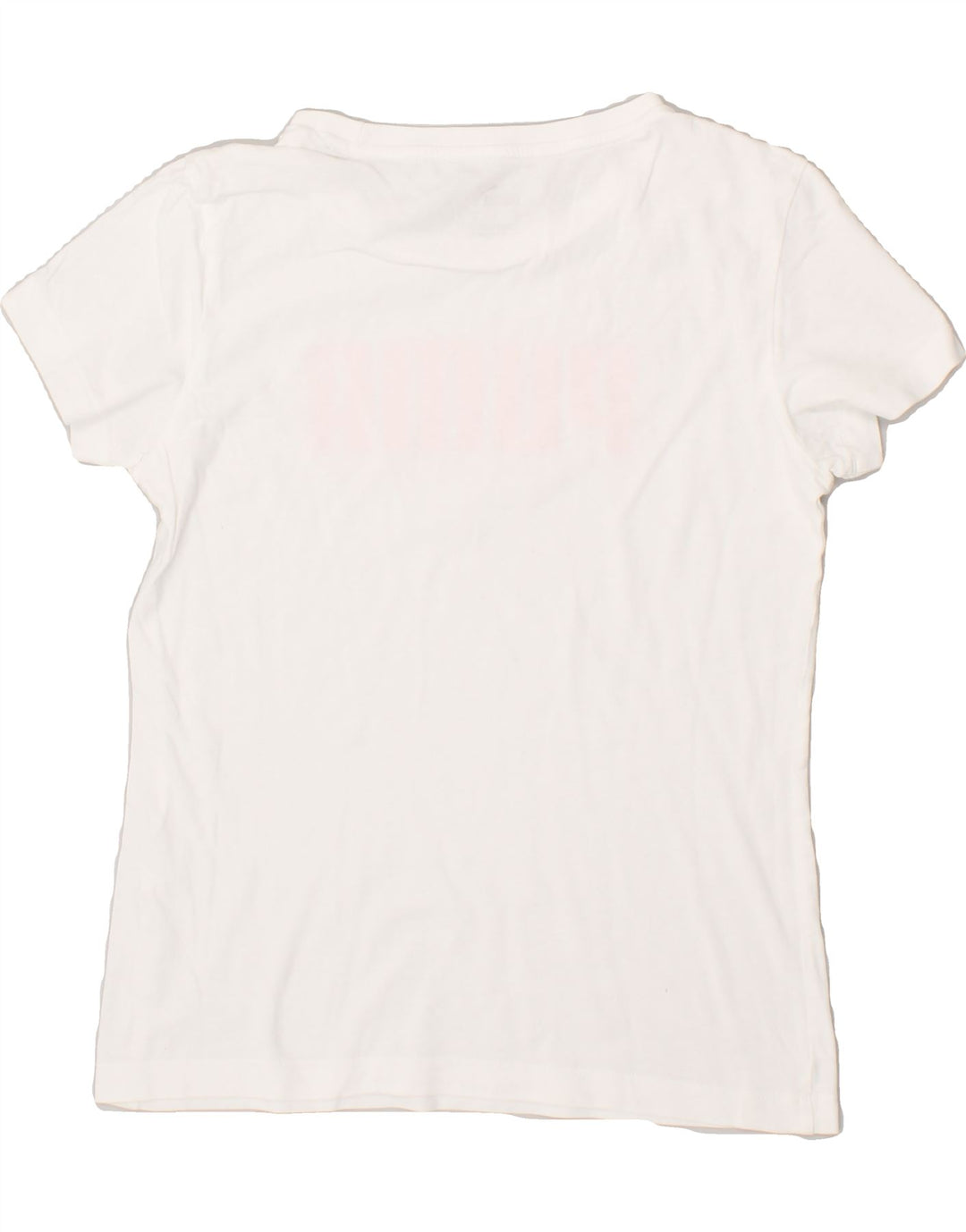 PUMA Womens Graphic T-Shirt Top UK 10 Small White | Vintage Puma | Thrift | Second-Hand Puma | Used Clothing | Messina Hembry 