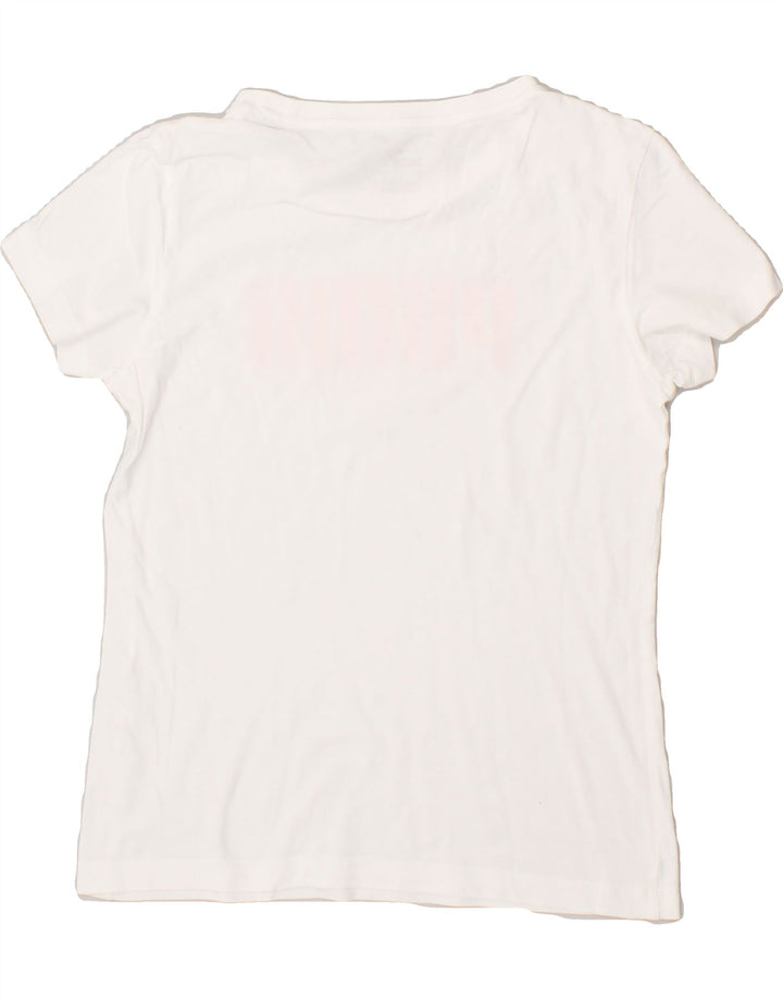 PUMA Womens Graphic T-Shirt Top UK 10 Small White | Vintage Puma | Thrift | Second-Hand Puma | Used Clothing | Messina Hembry 