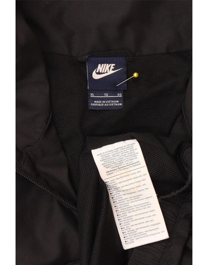 Nike Chaqueta de chándal para hombre XL Negro Colorblock Poliéster