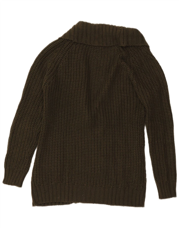Zara Mujer Cárdigan De Doble Botonadura Suéter UK 44 Medium Khaki