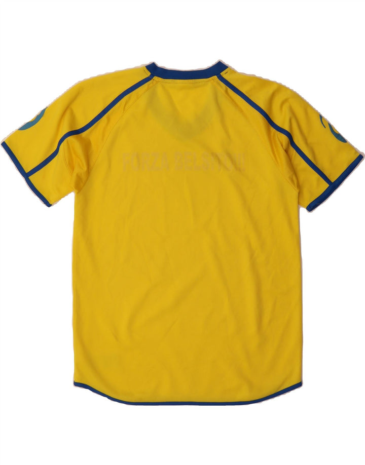 ASICS Boys Graphic T-Shirt Top 13-14 Years Yellow Polyester Vintage Asics and Second-Hand Asics from Messina Hembry 