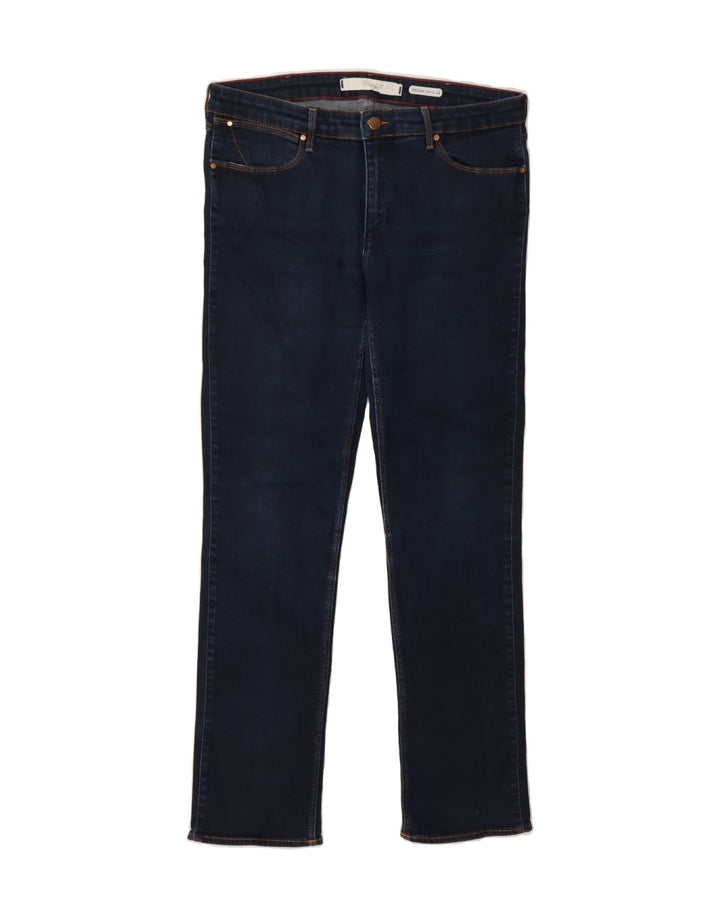 WRANGLER Womens Drew Slim Jeans W32 L30 Navy Blue Cotton Vintage Wrangler and Second-Hand Wrangler from Messina Hembry 