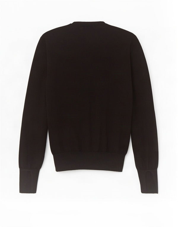 Zara - Jersey corto con cuello redondo para mujer, talla 40, talla M, color negro
