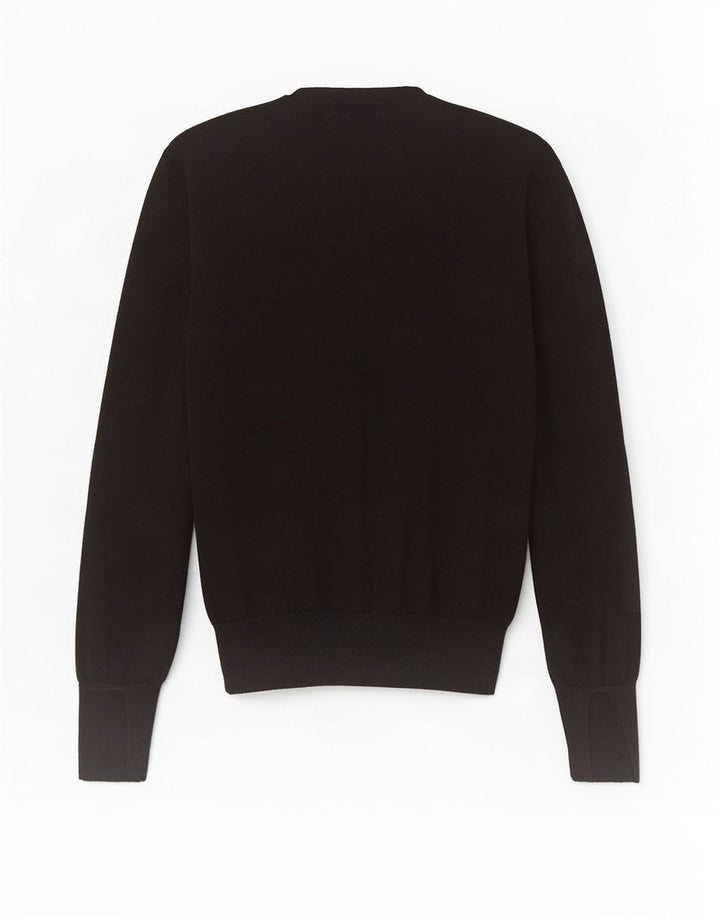 Zara - Jersey corto con cuello redondo para mujer, talla 40, talla M, color negro