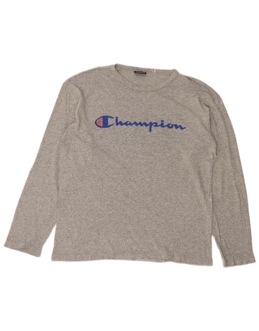 CHAMPION Top gráfico de manga larga para hombre gris medio moteado