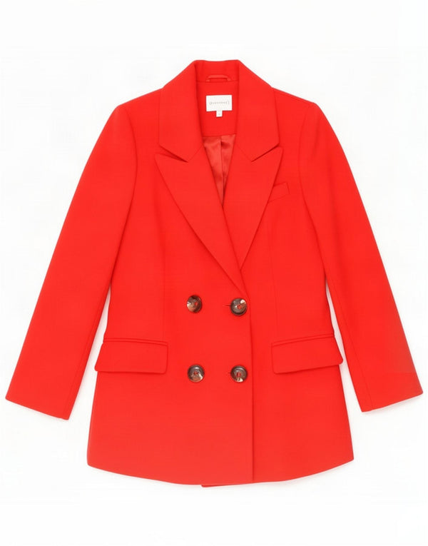 Chaqueta tipo blazer con doble botonadura para mujer de Warehouse UK 10 Small Red Poliéster