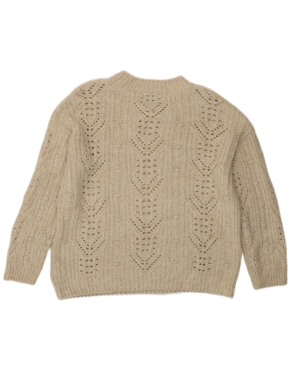 Massimo Dutti Jersey de cuello redondo para mujer UK 46 Large Off White