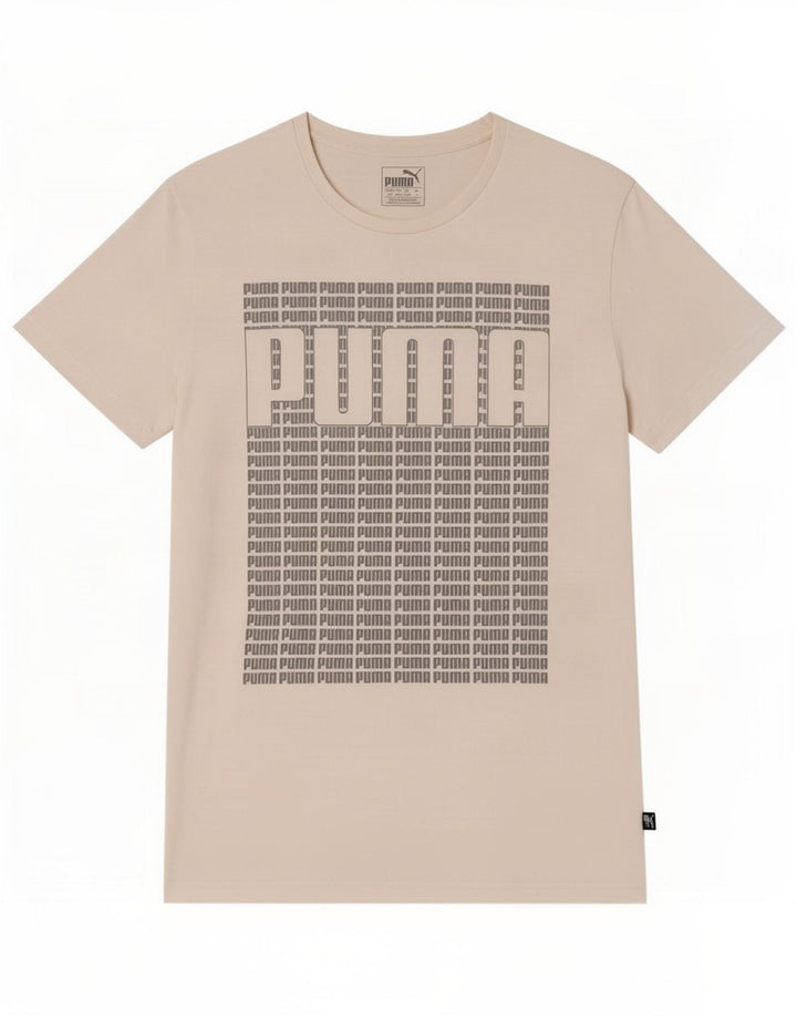 Puma - Camiseta gráfica para hombre, talla grande, algodón blanco