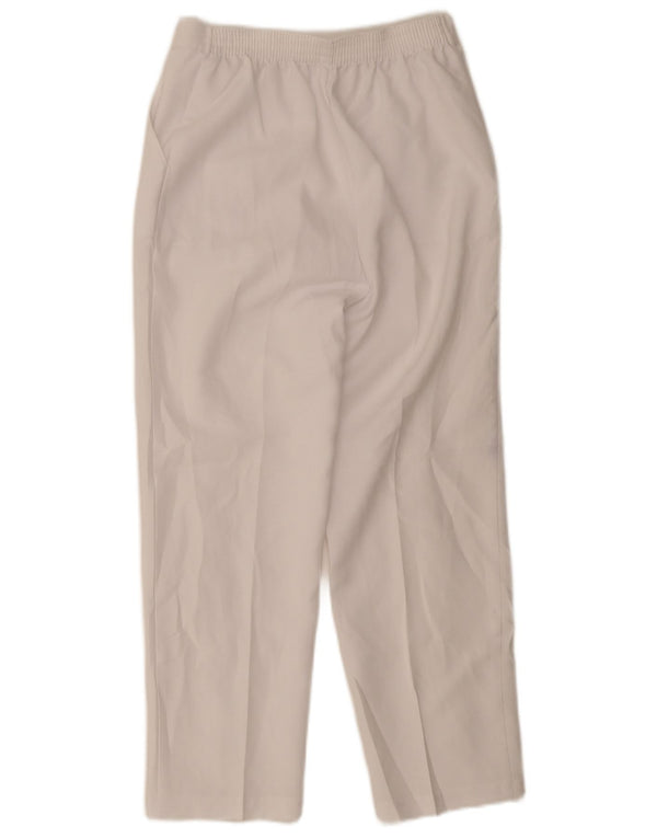 Marks & Spencer Pantalones Casuales Rectos para Mujer UK 8 Small W26 L25 Blanco