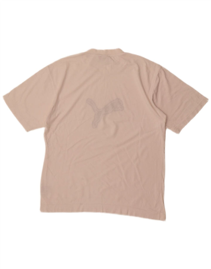 Puma Camiseta gráfica para hombre Top Medium White Cotton