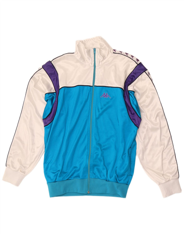 Kappa Boys Graphic Chándal Top Chaqueta 9-10 Años Grande Blanco Colorblock