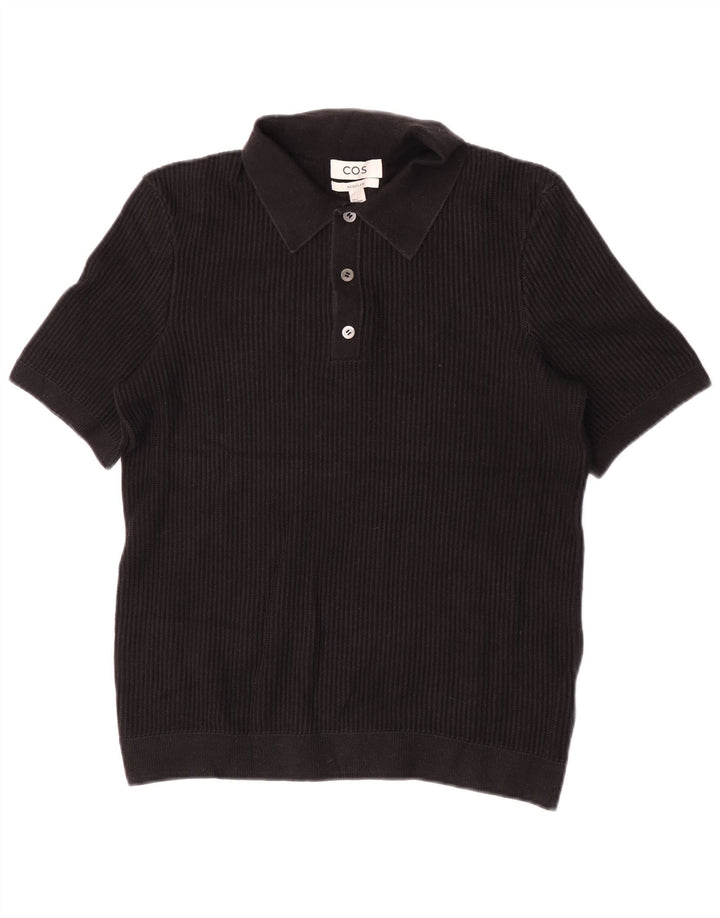 Cos Polo Regular Para Hombre Pequeño Algodón Negro
