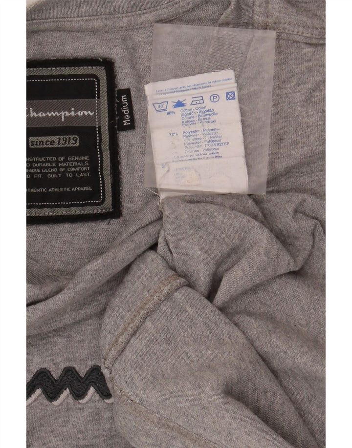 CHAMPION Camiseta gráfica para hombre Top de algodón gris medio