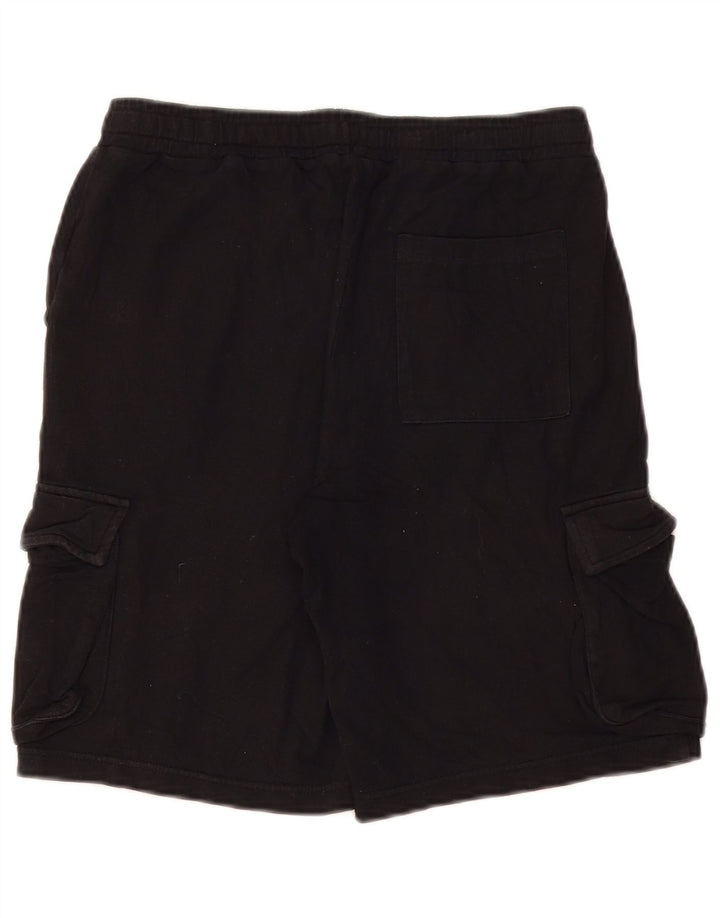 Benetton Pantalón Corto Deportivo Pequeño Negro Hombre