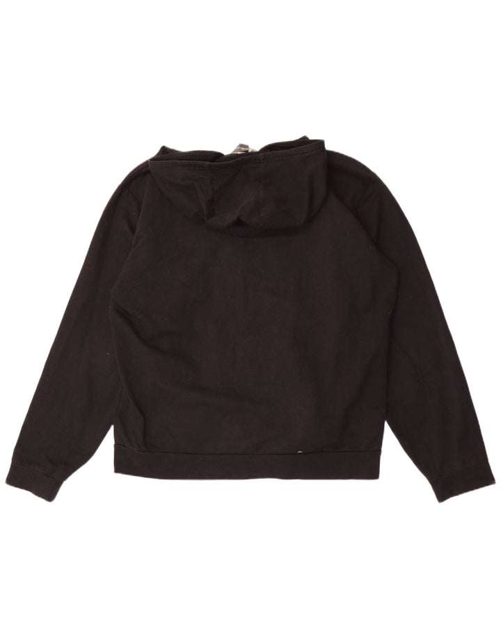 Eddie Bauer - Sudadera con capucha y cremallera para hombre, tamaño grande, algodón negro