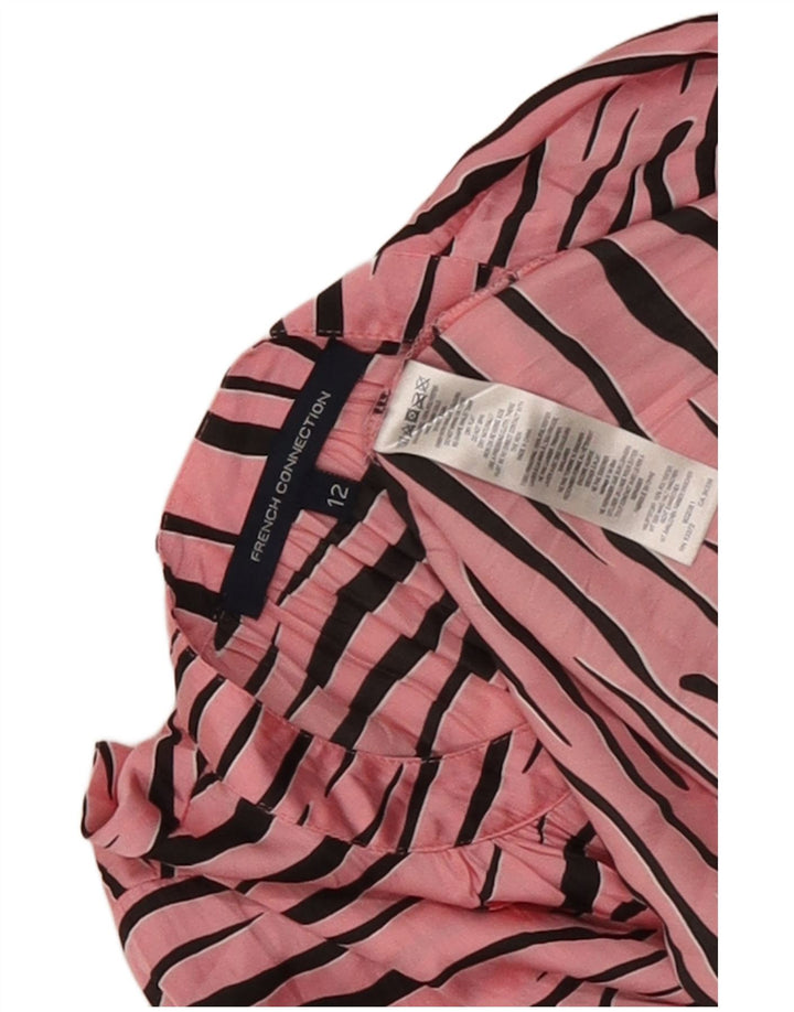 Blusa para mujer de French Connection UK 42 Estampado animal rosa mediano