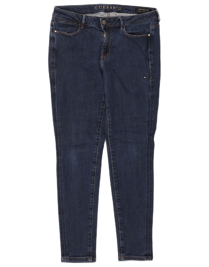 GUESS Vaqueros pitillo Jegging de talle medio para mujer W30 L28 Lyocell azul marino