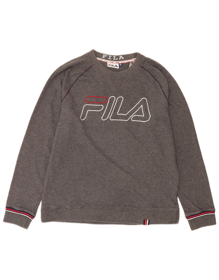 Fila Hombre Graphic Sudadera Jumper Algodón Gris Medio