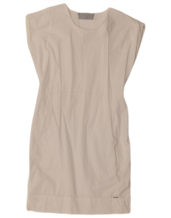 Woolrich Vestido recto extragrande sin mangas para mujer UK 6 XS Blanco