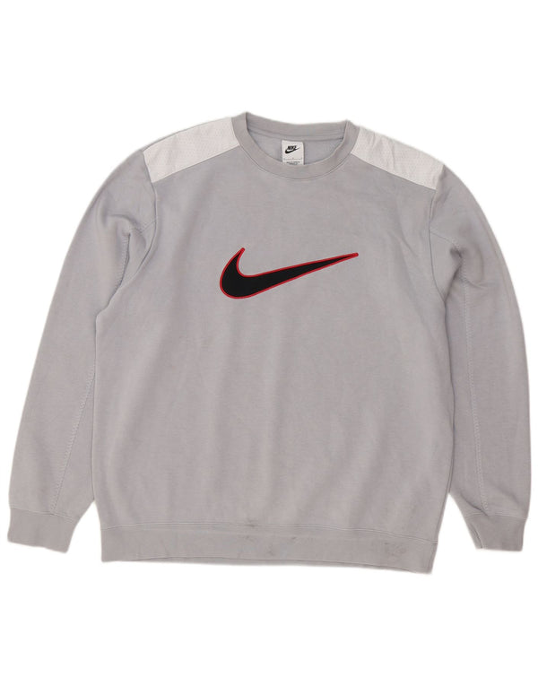 Nike - Sudadera con gráfico para hombre (talla grande), color gris, poliéster