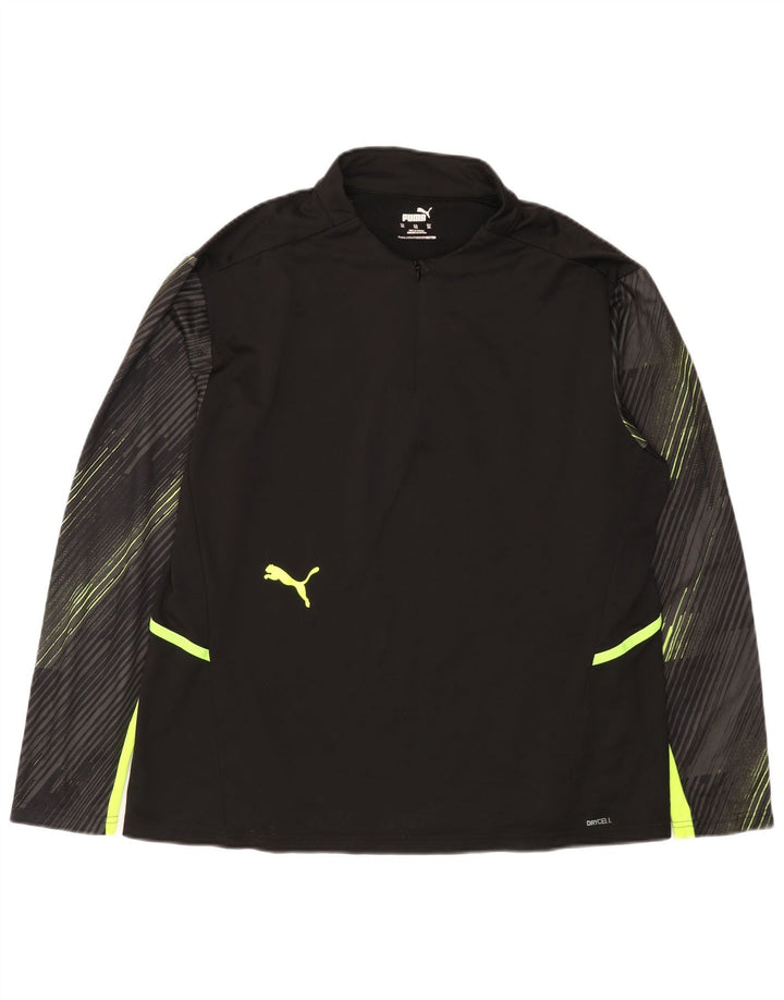 PUMA Top de chándal con cremallera y cuello para mujer UK 18 XL Black Stripes