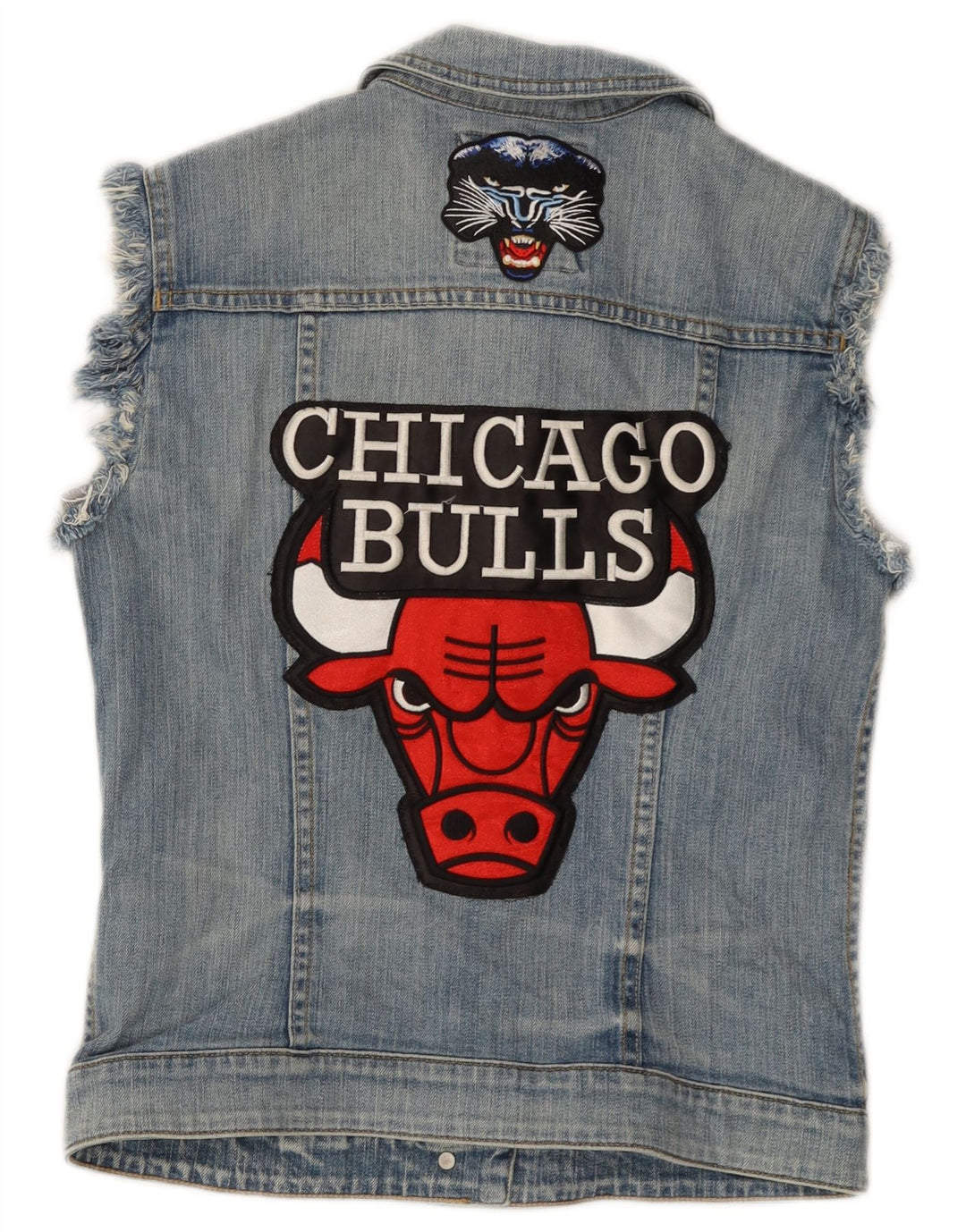 ESPRIT Chaleco vaquero gráfico Chicago Bulls para mujer Reino Unido 12 Algodón azul medio