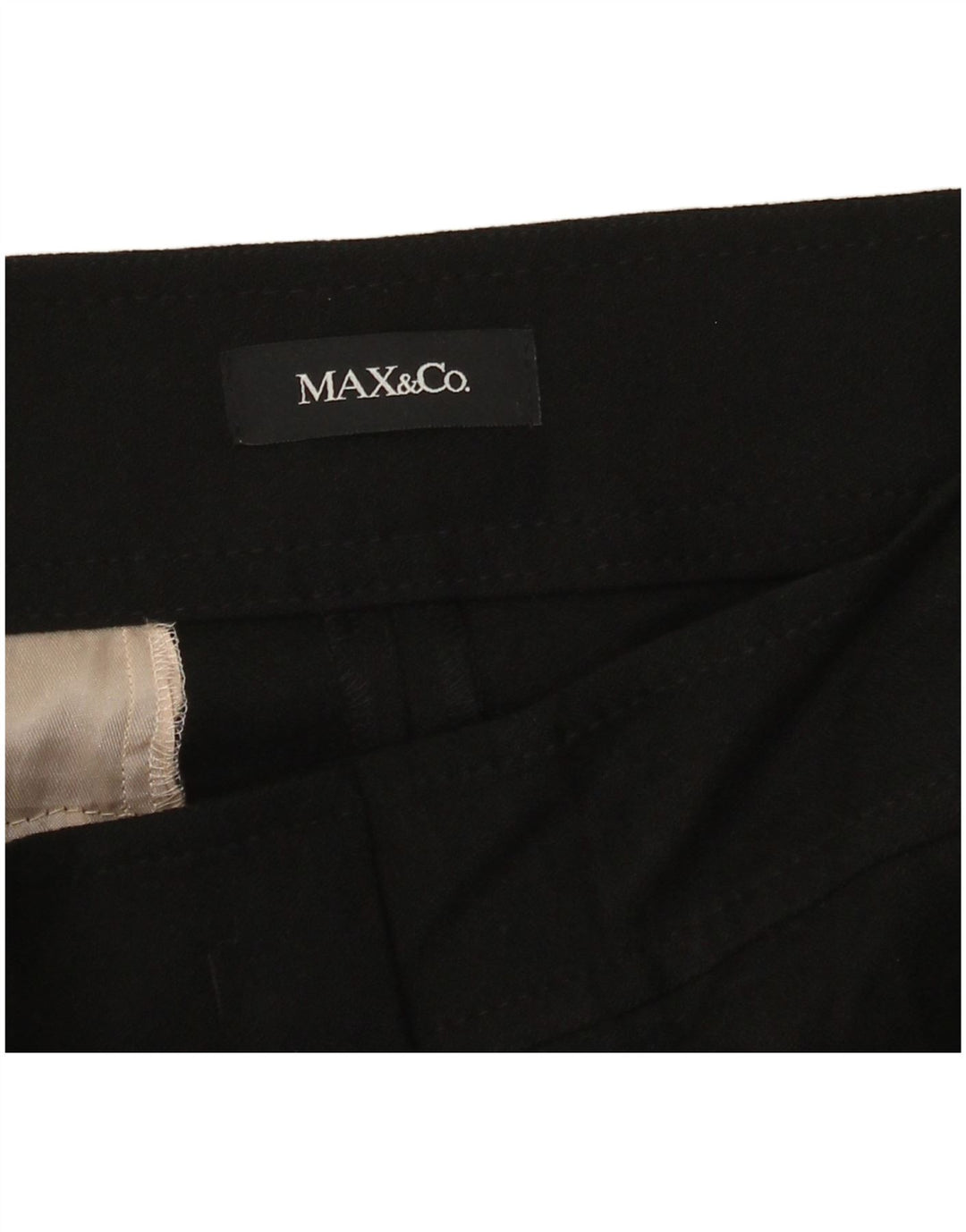 Max & Co. Pantalón chino recto para mujer W30 L27 Negro