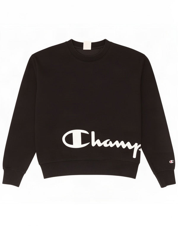 Champion Sudadera con estampado gráfico para mujer UK 44 Medium Black