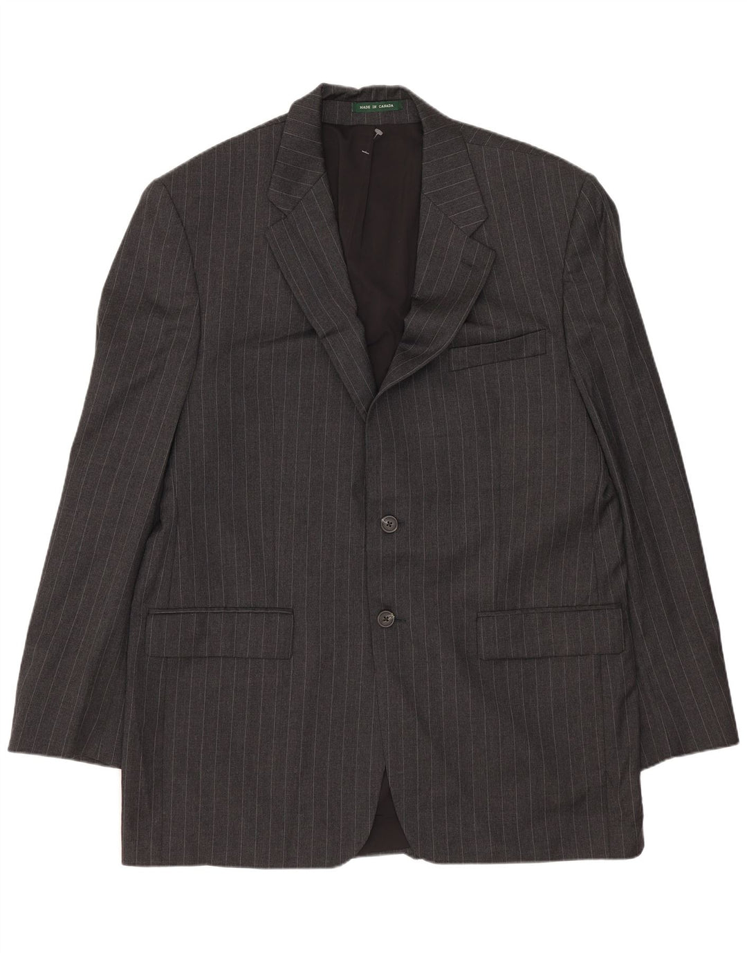 Ralph Lauren Chaqueta tipo blazer de 2 botones para hombre UK 42 XL Lana gris a rayas