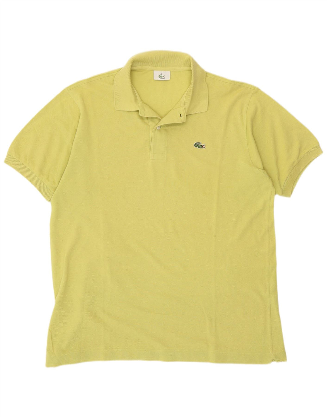 Polo Lacoste para hombre talla 5 grande algodón amarillo