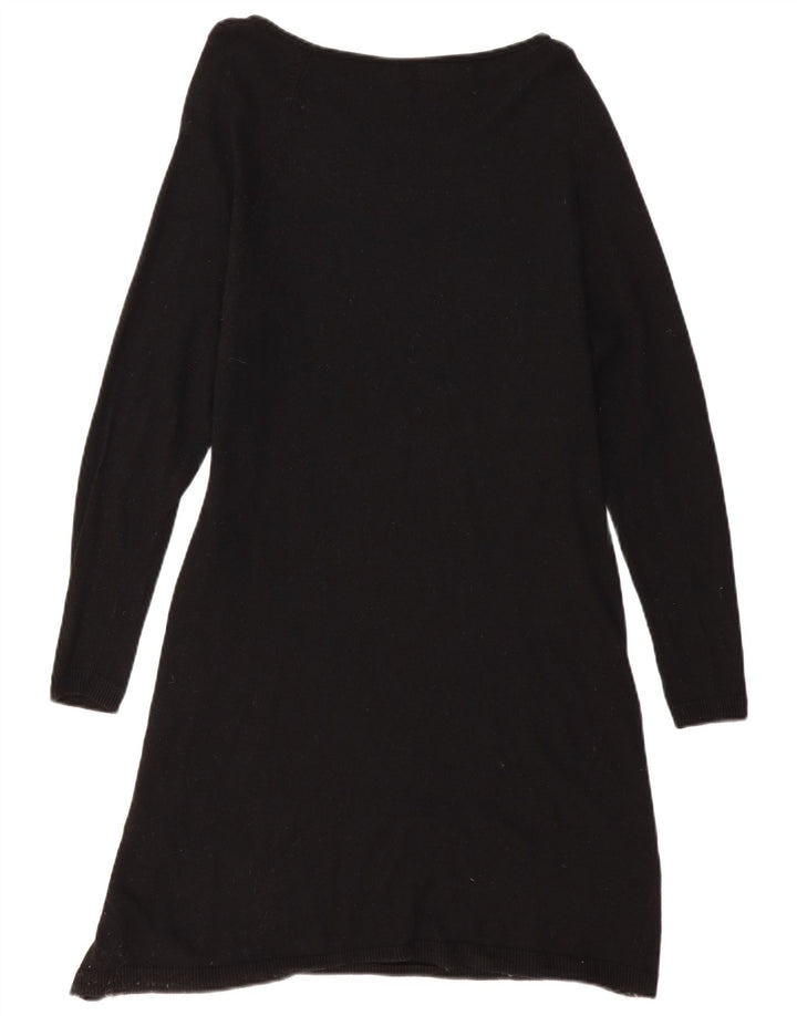 MONSOON Vestido tipo jersey gráfico para mujer UK 46 Grande Algodón negro