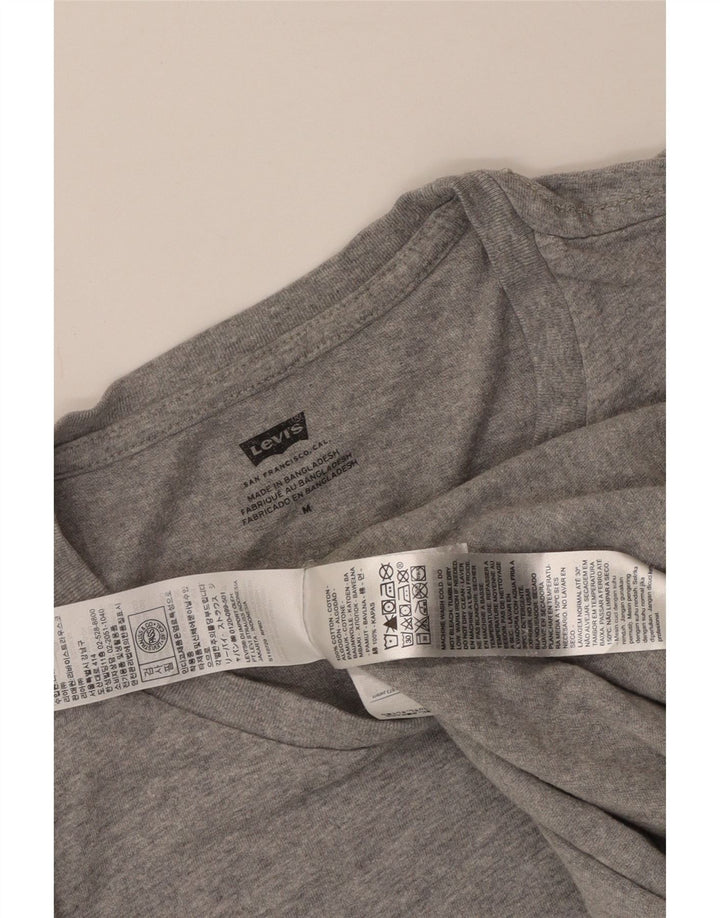 Levi's Camiseta gráfica para hombre Top de algodón moteado en gris medio