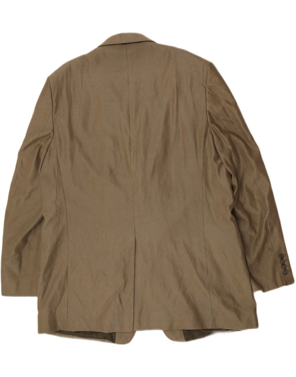 Marks & Spencer Chaqueta tipo blazer larga con 2 botones para hombre UK 48 2XL Poliéster verde