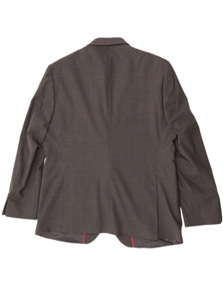 Marks & Spencer Chaqueta tipo blazer de 2 botones para hombre UK 44 XL Lana a cuadros gris