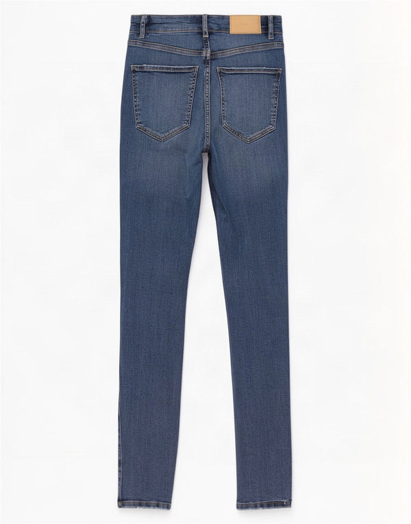 Zara Vaqueros Pitillo Mujer EU 36 XS W26 L28 Algodón Azul