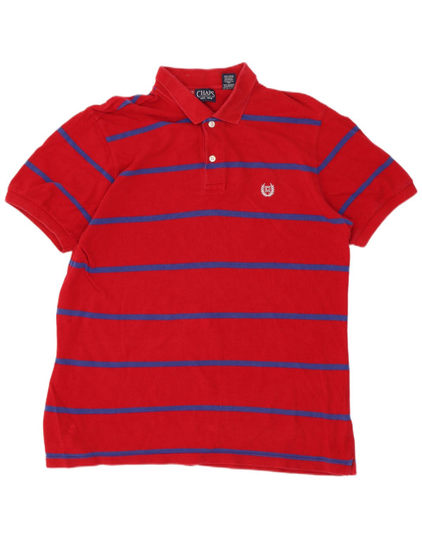 Chaps Polo para hombre de algodón a rayas rojo medio