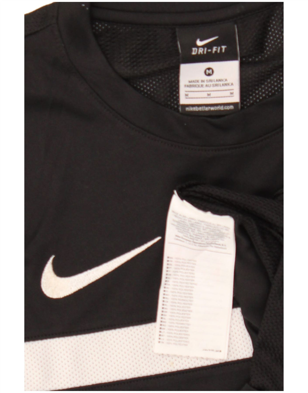 Camiseta Nike Hombre Top Medium Negro Colorblock Poliéster