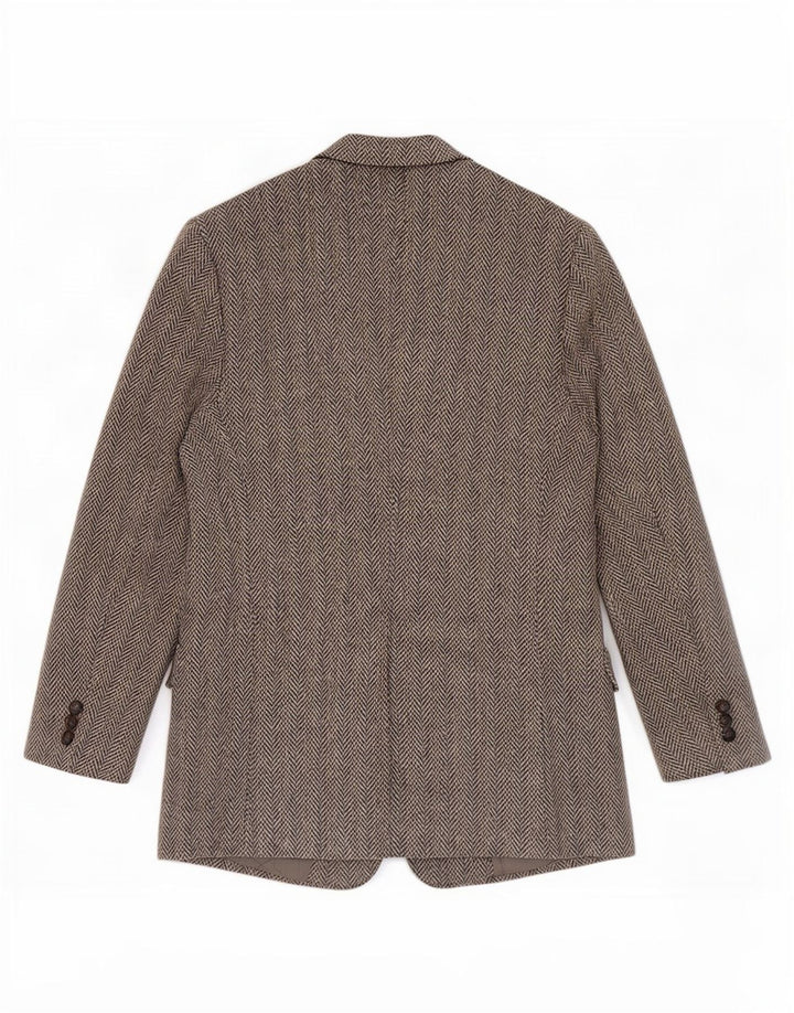 Harris Tweed Chaqueta tipo blazer de corte regular para hombre UK 42 Gris medio Espiga