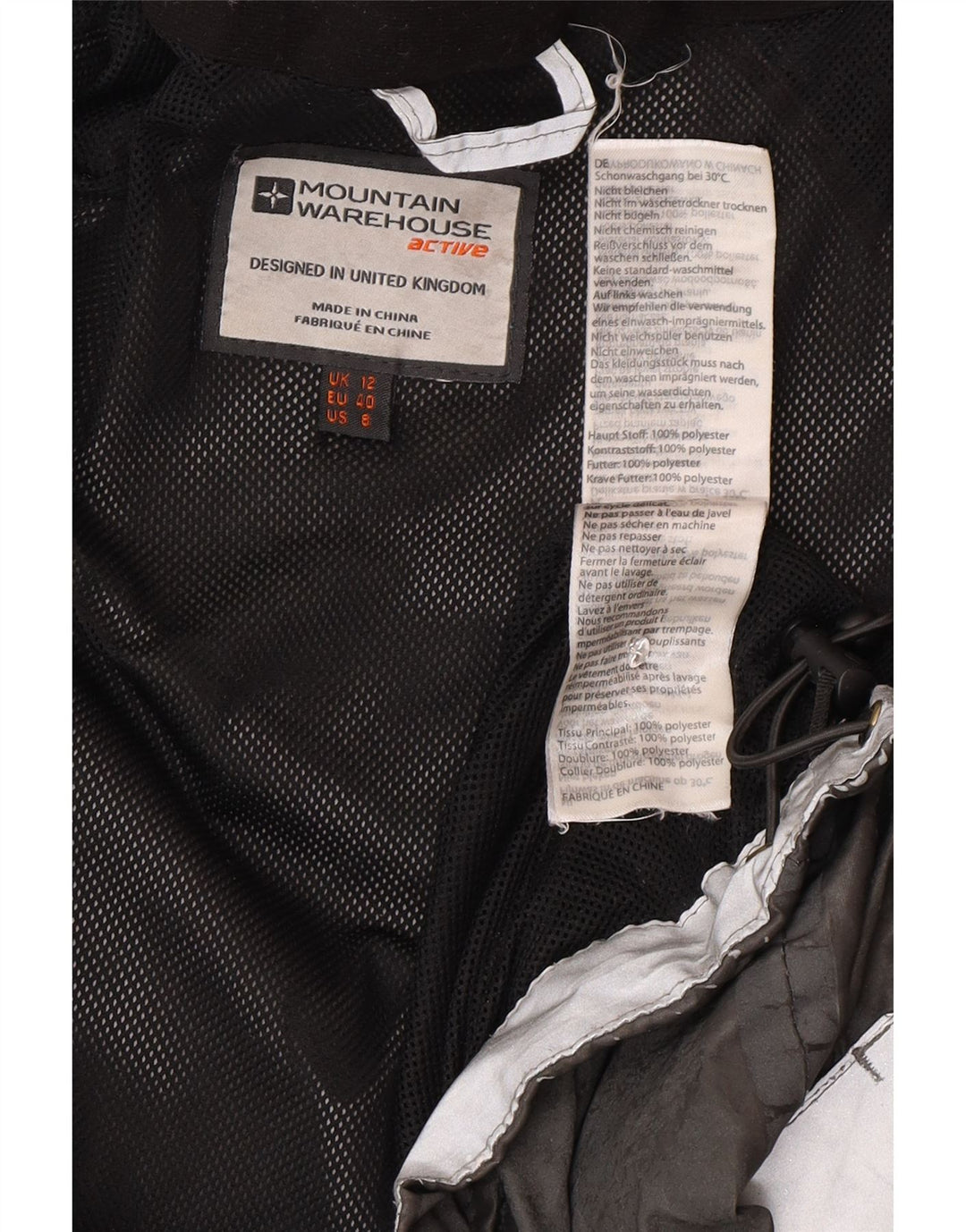 Chaqueta cortavientos para mujer Mountain Warehouse UK 40 Gris medio Deportes