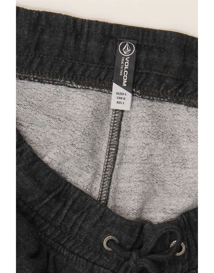 Volcom - Pantalones cortos deportivos para hombre, talla grande, gris