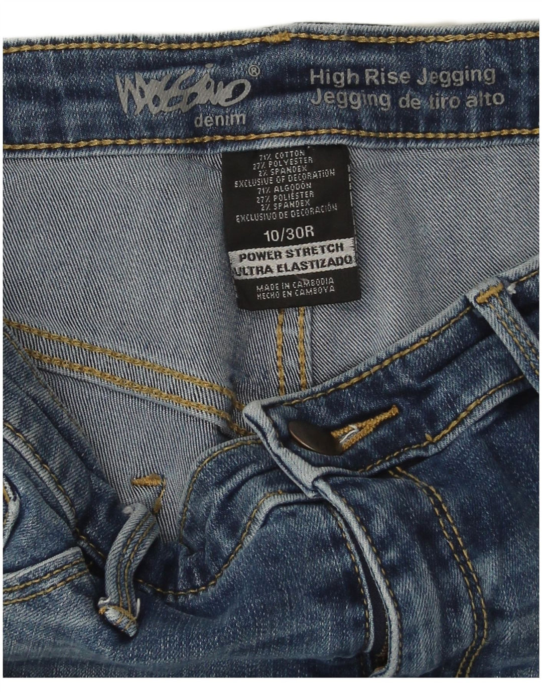 Mossimo Jeans Jegging desgastados para mujer US 10 Medium W30 L26 Algodón azul